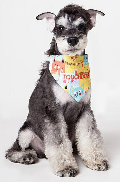 Load image into Gallery viewer, Touchdog ®'Head-Popper' Fashion Designer Printed Hook-and-Loop Dog Bandana
