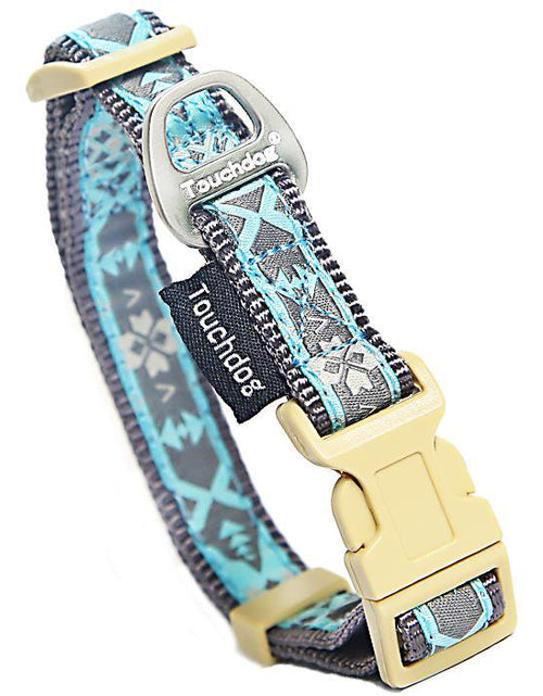Load image into Gallery viewer, Touchdog 'Shape Patterned' Tough Stitched Embroidered Collar and Leash
