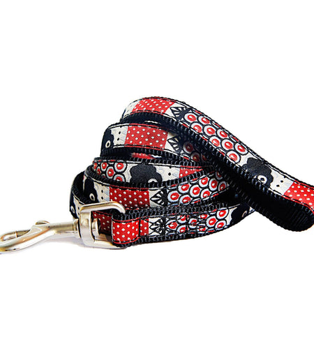 Touchdog Tough Stitched Durable Embroidered Leash and Harness - Black