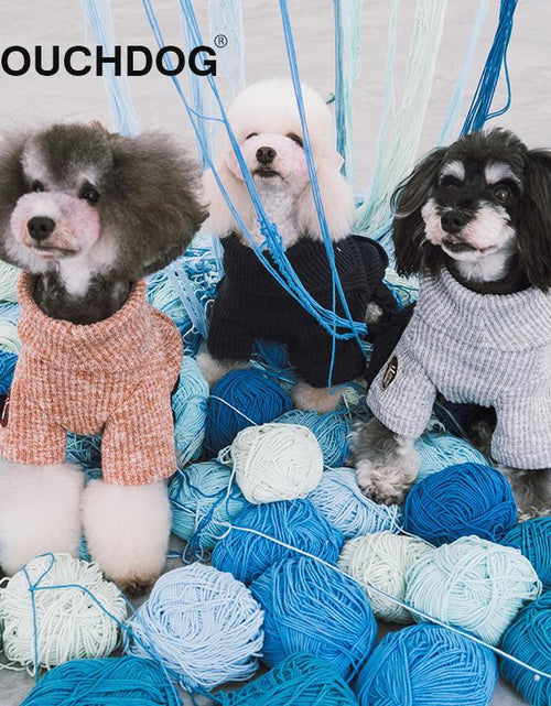 Load image into Gallery viewer, Touchdog Vogue Neck-Wrap Full Body Fashion Dog Sweater Outfit
