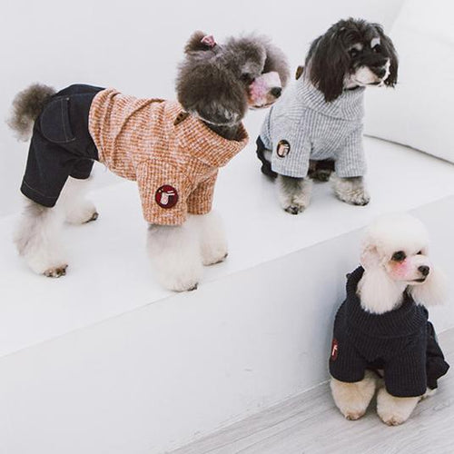 Load image into Gallery viewer, Touchdog Vogue Neck-Wrap Full Body Fashion Dog Sweater Outfit
