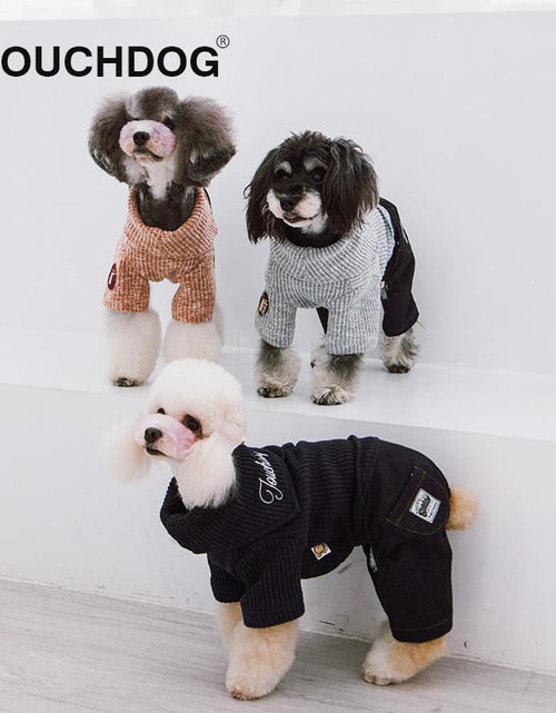 Load image into Gallery viewer, Touchdog Vogue Neck-Wrap Full Body Fashion Dog Sweater Outfit
