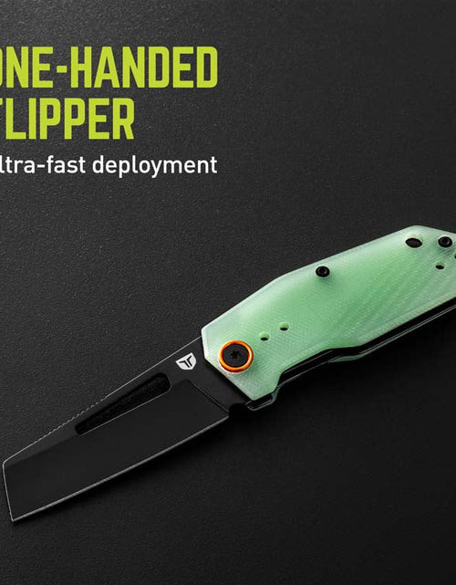 Load image into Gallery viewer, TRUE TRU-FMK-1035 BERM Cleaver Flipper Medium with Natural G10 Handle
