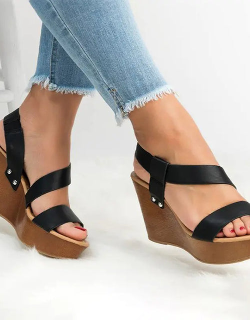 Load image into Gallery viewer, Women's Summer Casual Slip-On Wedge High Heels

