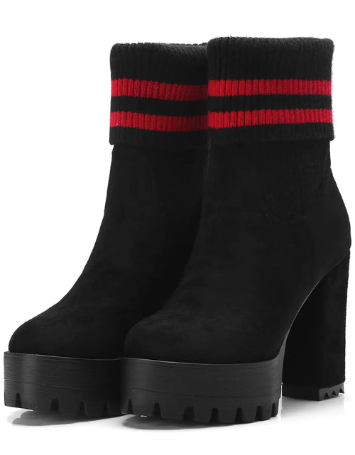 Load image into Gallery viewer, Fashionable Chunky High Heels Waterproof Women's Boots
