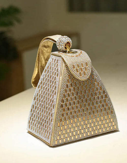 Load image into Gallery viewer, Luxury Diamond Clutch Bag for Women - Evening Purse
