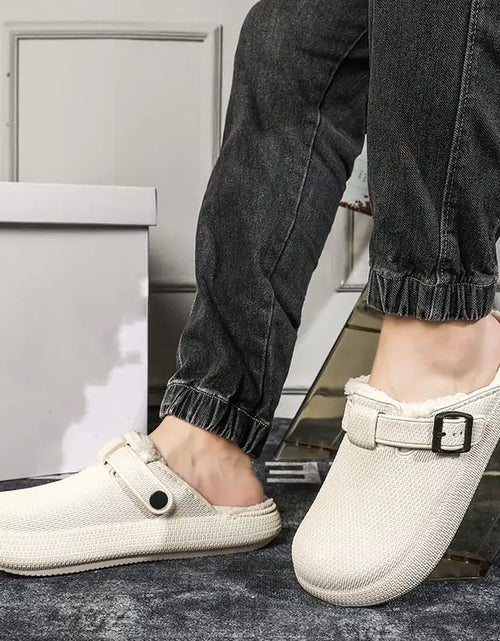 Load image into Gallery viewer, Fleece-Lined Eva Soft Bottom Slippers for Home Travel
