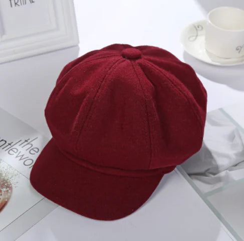 Load image into Gallery viewer, Octagonal Woolen Beret Hat for Casual Wear
