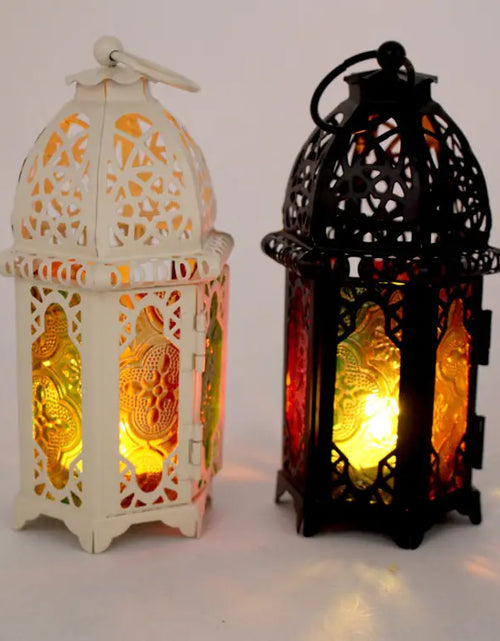 Load image into Gallery viewer, Classic Lantern Candle Holder with Iron and Glass
