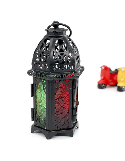 Load image into Gallery viewer, Classic Lantern Candle Holder with Iron and Glass
